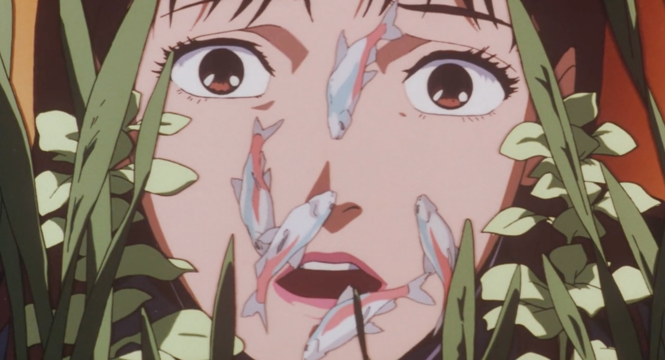 Mima cries about her dead fish in Perfect Blue