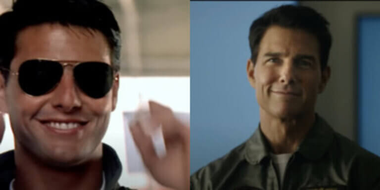 Top Gun Tom Cruise Young Old