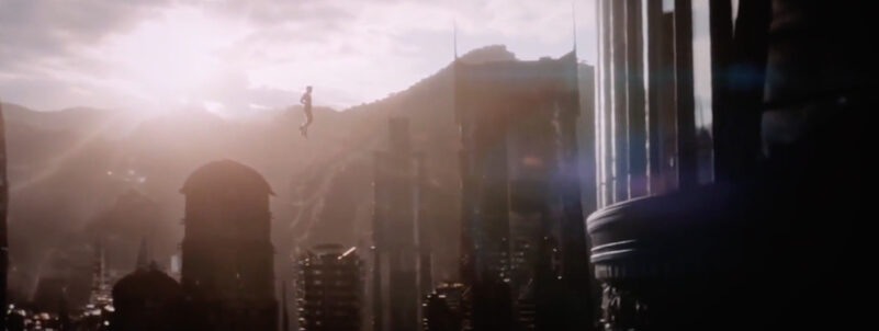 Namor jumps through Wakanda