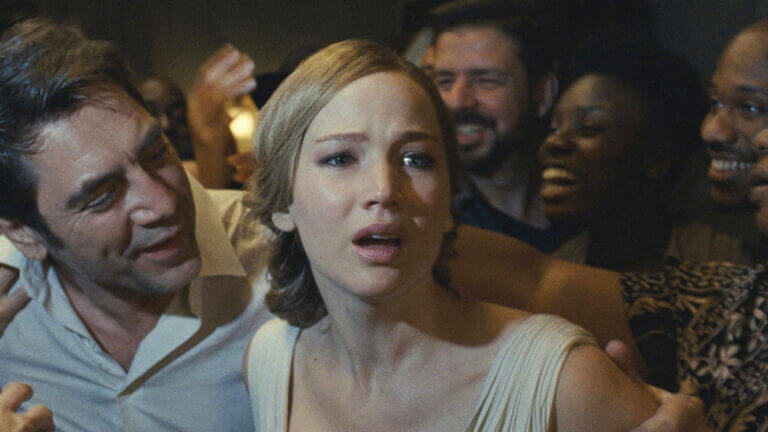 Mother looks on in horror as people surround her
