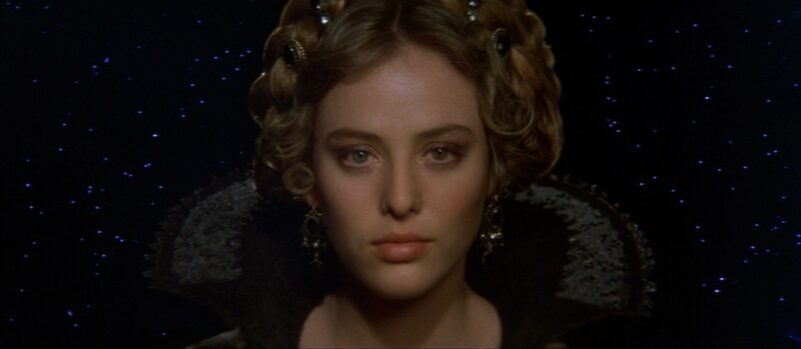 The head of Princess Irulan floats in space in Dune