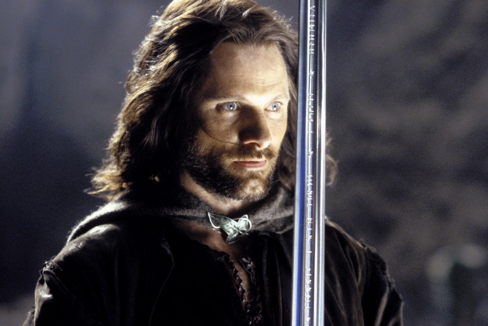 Aragorn stares at his sword