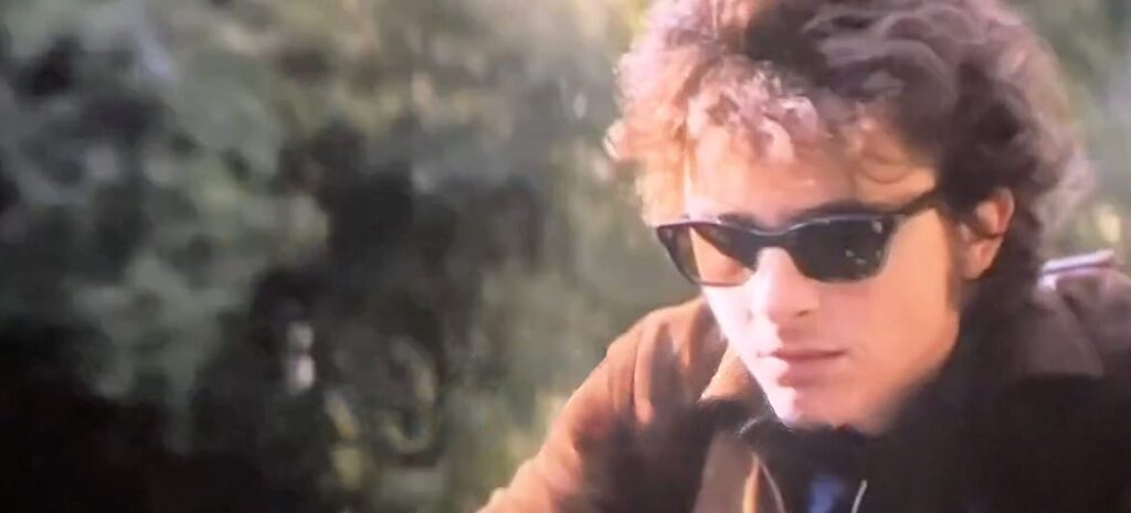 Bob Dylan rides his motorcycle