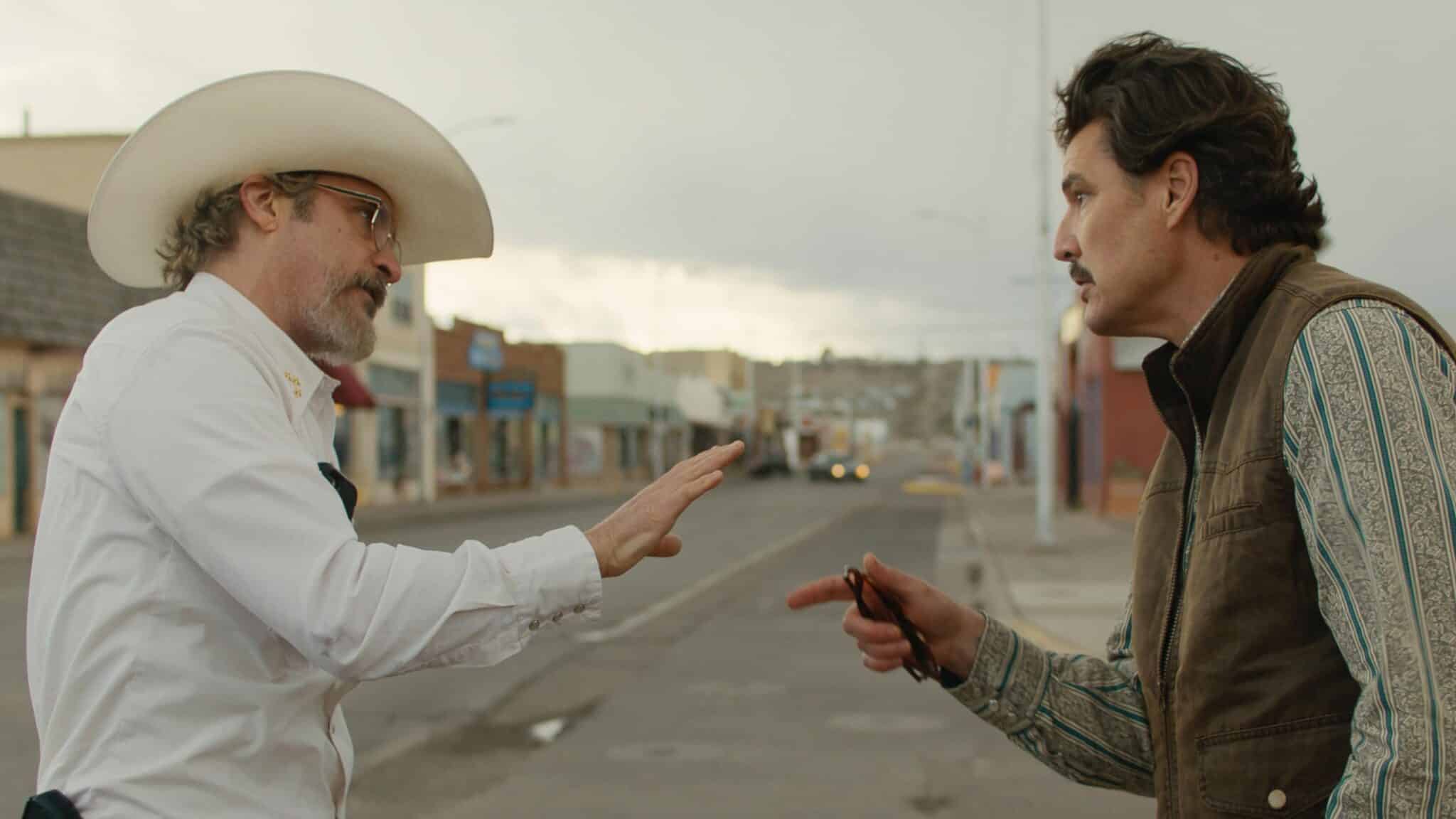 Two men argue