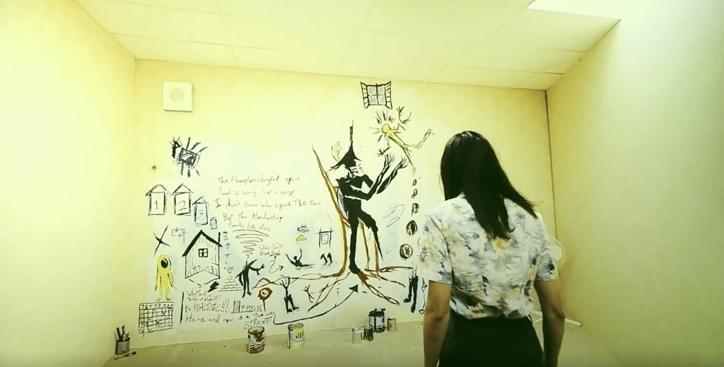 A wall in Backrooms