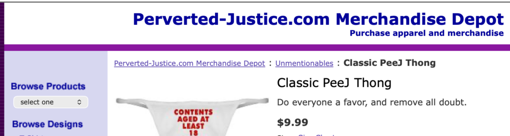 Perverted Justice thong