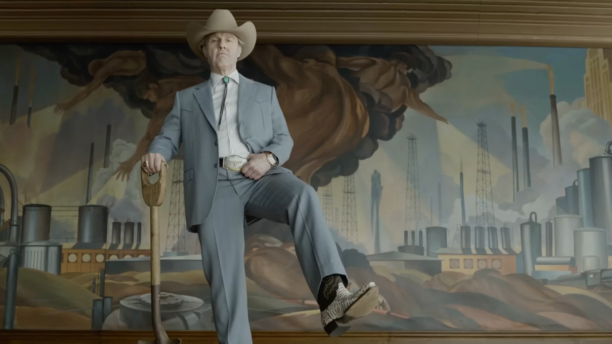 Digger Rockwell stands with his shovel